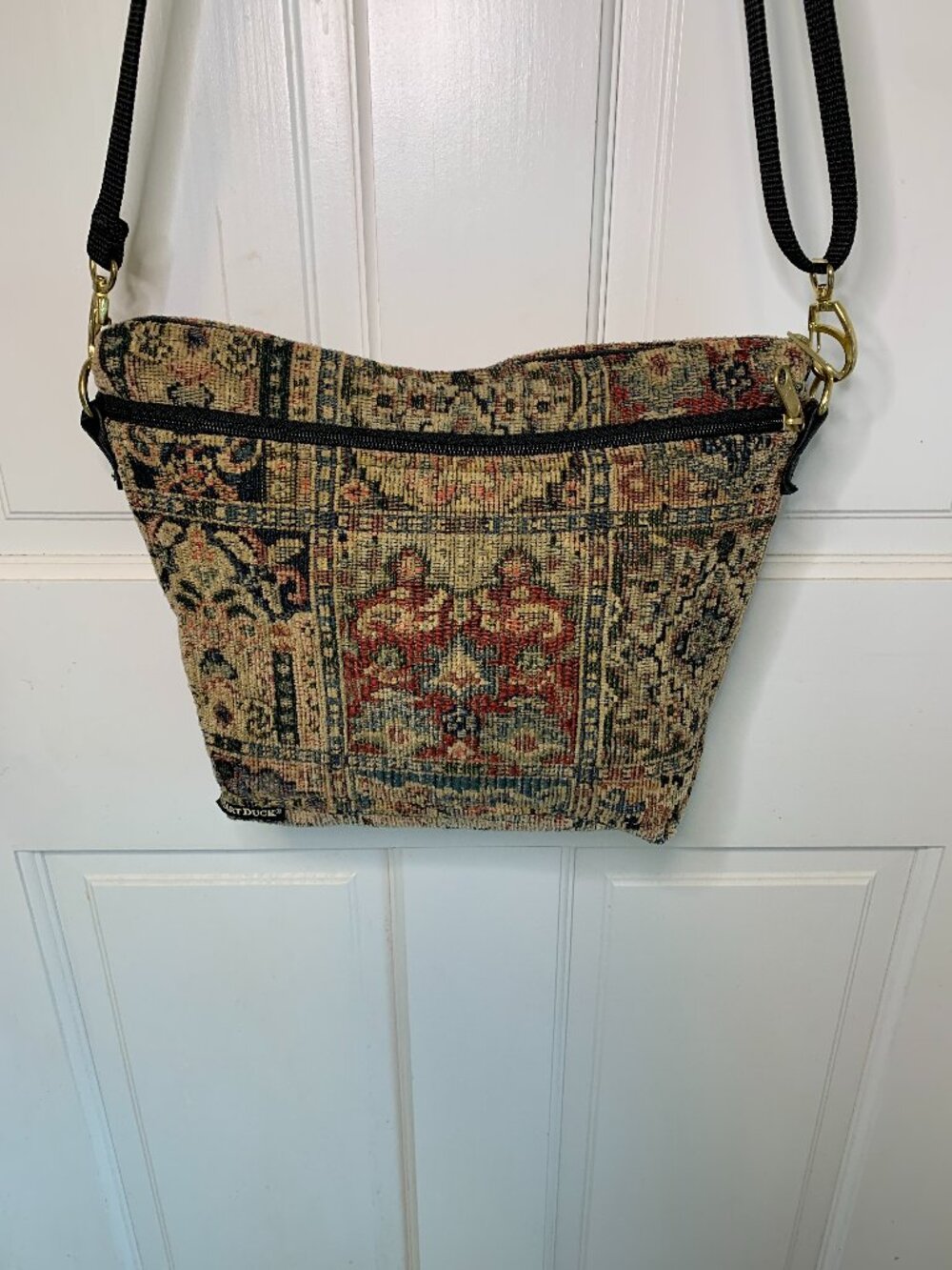 Boho vintage tapestry Smart Duck crossbody bag